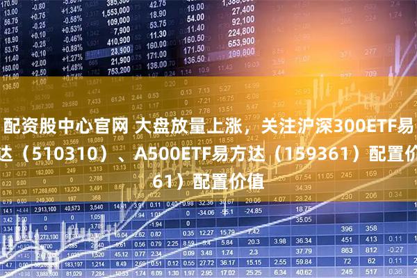 配资股中心官网 大盘放量上涨，关注沪深300ETF易方达（510310）、A500ETF易方达（159361）配置价值